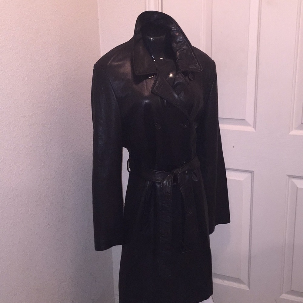 Marvin Richards Leather Trench Coat